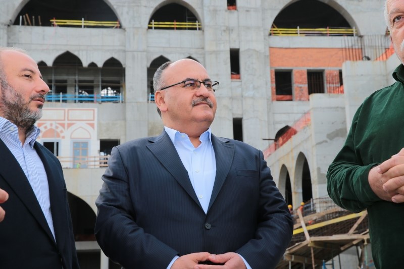 Başkan Can Çamlıca Camii İnşaatını Ziyaret Etti