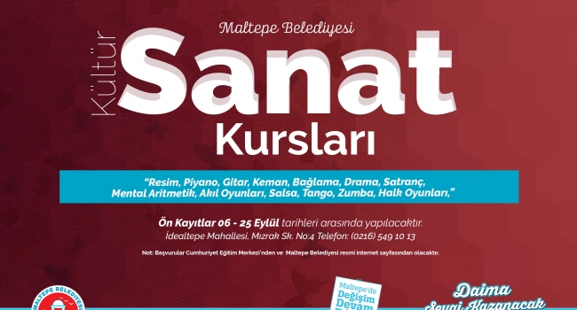 Maltepe Belediyesi’nden sanat kursları