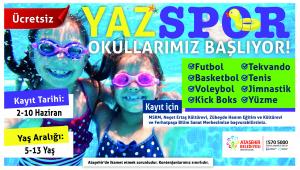 ATAŞEHİR’DE YAZ SPOR OKULLARI BAŞLIYOR