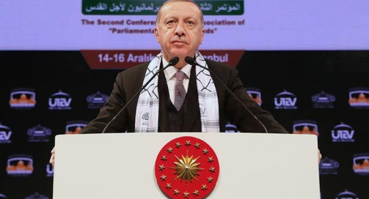 ERDOĞAN PARLEMANTOLARARASI  KUDÜS PLATFORMU KONFERANSI'DA KONUŞTU