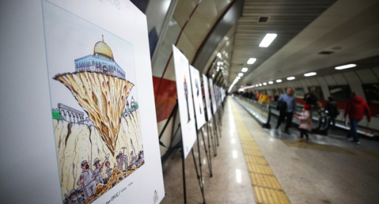 KUDÜS KARİKATÜRLERİ SERGİSİ AÇILDI