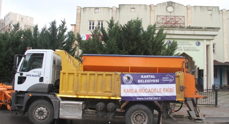 KARTAL BELEDİYESİ’NDE KAR ALARMI !