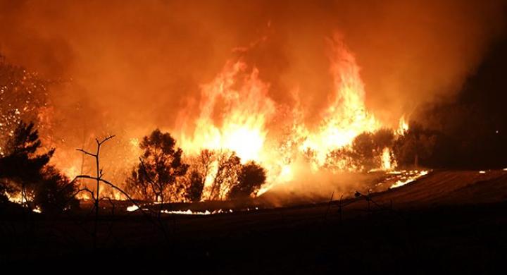 Çanakkale’de çıkan orman yangınına müdahale sürüyor