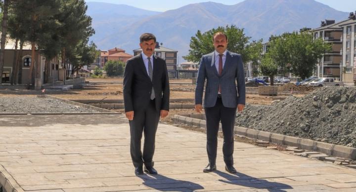 Mihrali Aksu Millet Bahçesi yapım çalışmaları devam ediyor