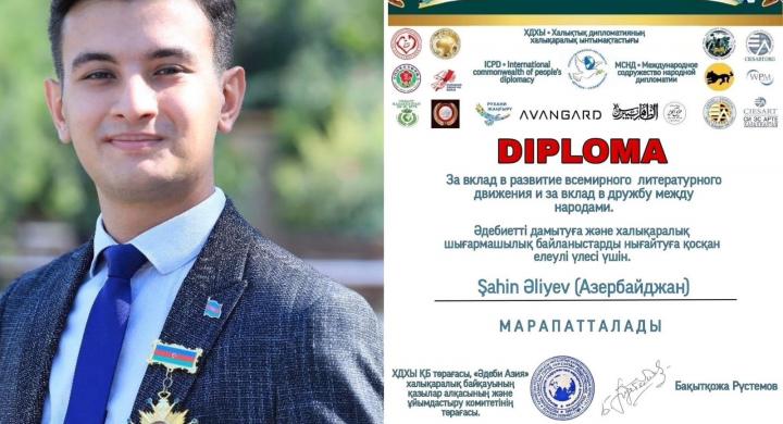 Şahin Aliyev'e Kazakistan'dan Anlamlı Diploma