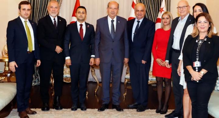 DMW Heyeti KKTC Cumhurbaşkanı Tatar’ı ziyaret etti