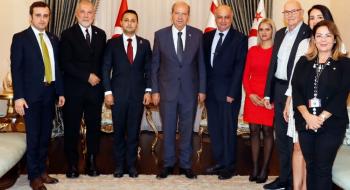 DMW Heyeti KKTC Cumhurbaşkanı Tatar’ı ziyaret etti