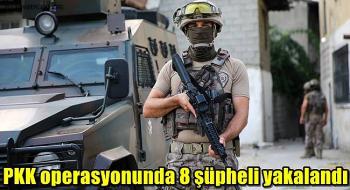 PKK operasyonunda 8 şüpheli yakalandı