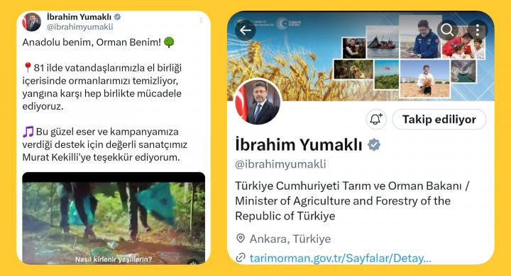 Bakan İbrahim Yumaklı, Murat Kekilli’ye Teşekkür Etti