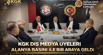 KGK dış medya üyeleri Alanya basını ile bir araya geldi