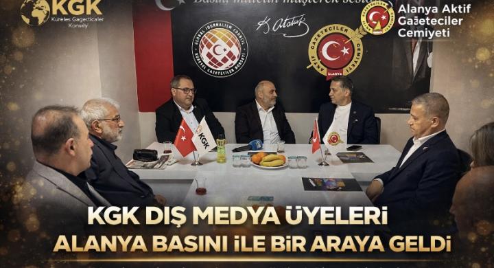 KGK dış medya üyeleri Alanya basını ile bir araya geldi